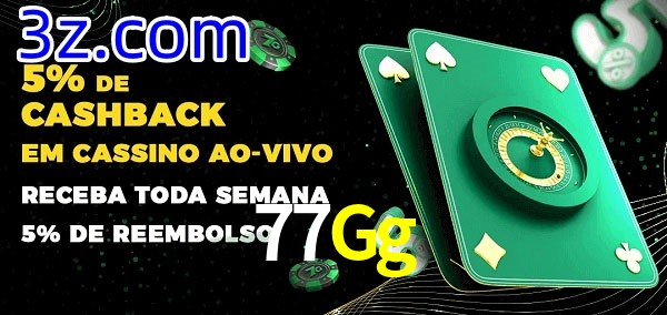 Promoções do cassino ao Vivo 77Gg